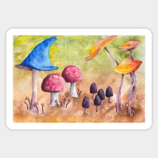 Field of Mushrooms Sticker